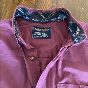 Wrangler George Strait Collection Purple Shirt